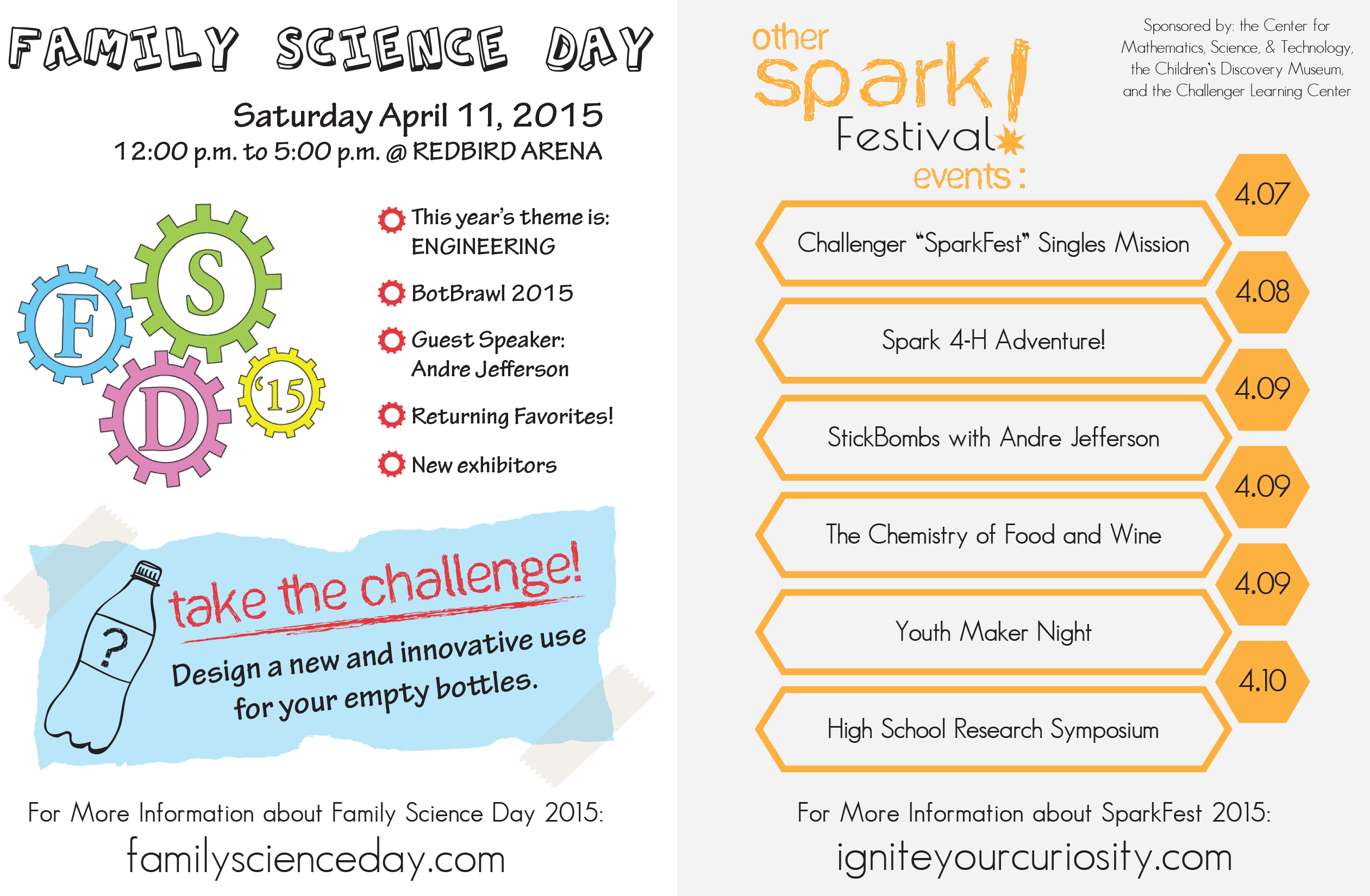 Family Science Day / Sparkfest 2015 Poster