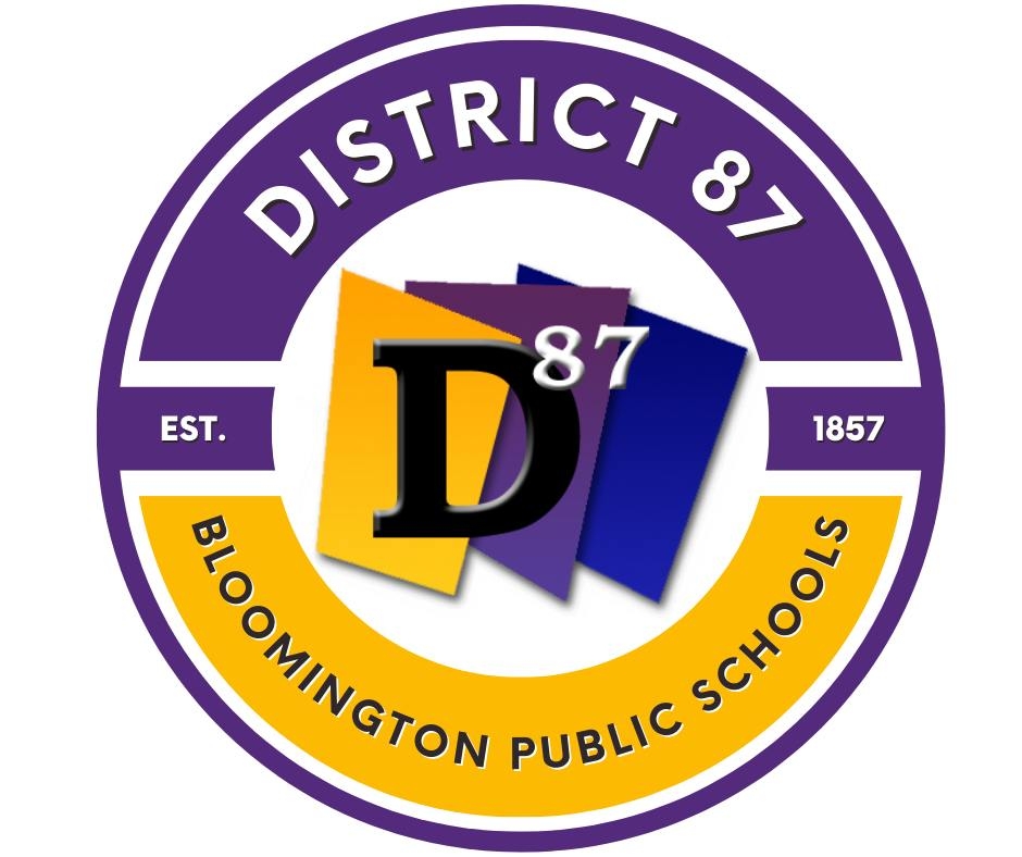 Bloomington Public School District 87 logo.